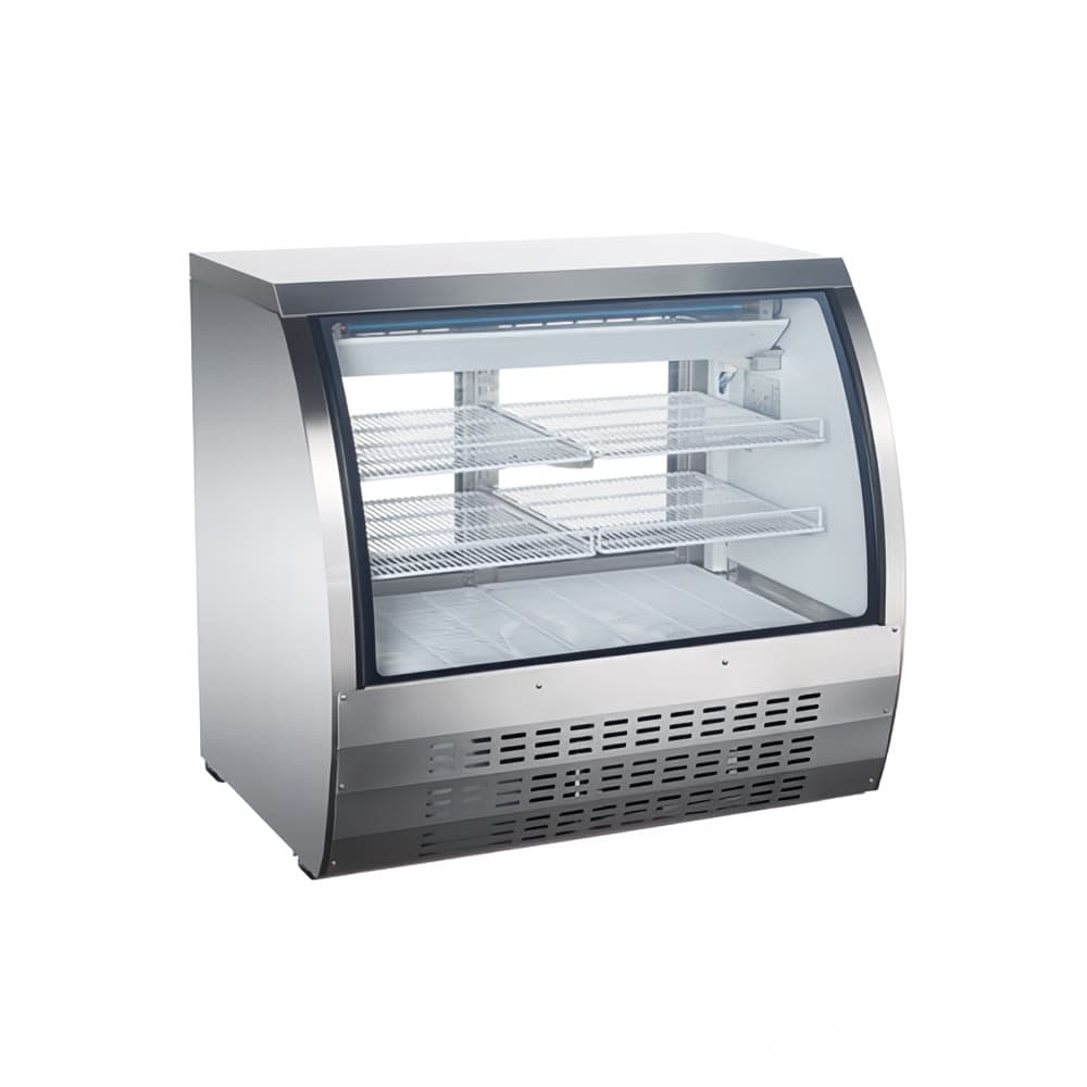 Omcan 47" Full Service Deli Case w/ Curved Glass - (3) Levels, 115v (50079)