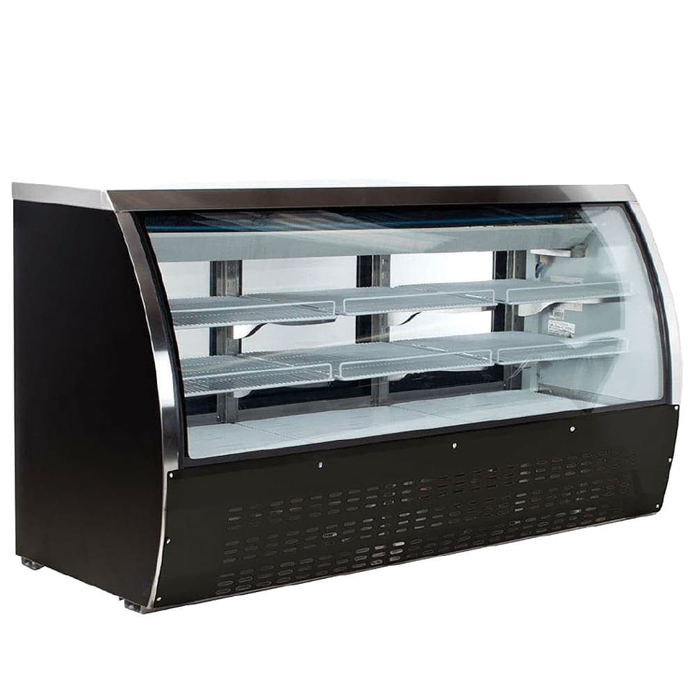 Omcan 64" Full Service Deli Case w/ Curved Glass - (3) Levels, 115v (50083)