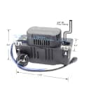 Manitowoc Ice BK171TUL 2.5 qt Drain Pump w/ Safety Switch & Tubing - 115v thumbnail 2