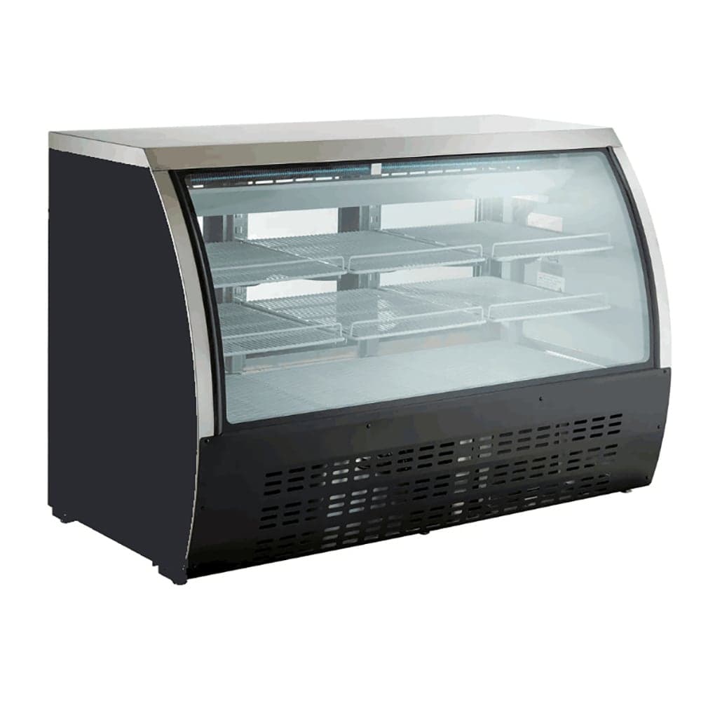 U-Star USDC-64 64" Full Service Deli Case w/ Curved Glass - (3) Levels, 115v