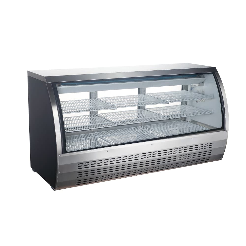 U-Star USDC-82 82" Full Service Deli Case w/ Curved Glass - (3) Levels, 115v