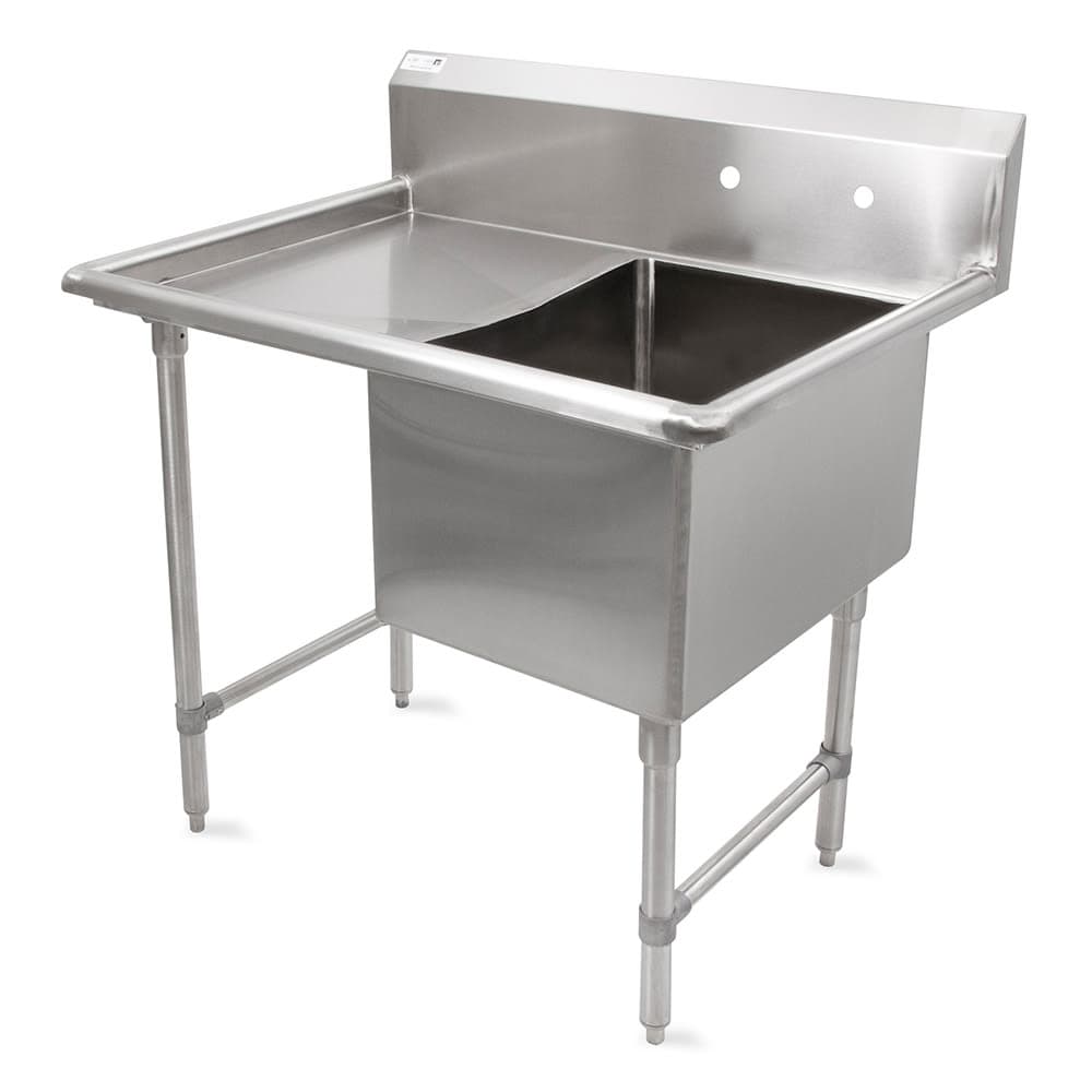 John Boos 1B244-1D24L 52" 1 Compartment Sink w/ 24"L x 24"W Bowl, 14" Deep