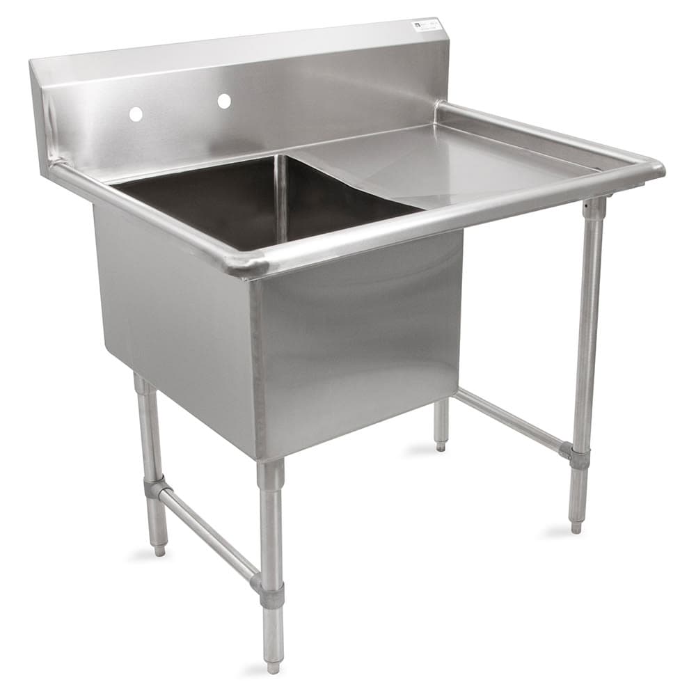 John Boos 1B244-1D24R 52" 1 Compartment Sink w/ 24"L x 24"W Bowl, 14" Deep