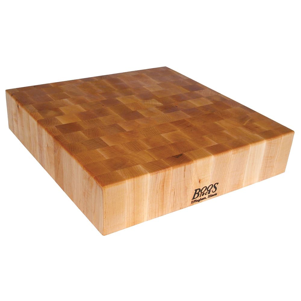 John Boos BB01 Chopping Block, 24x24x6", Hard Rock Maple, Reversible