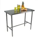 John Boos BBSS4830 48" 16 ga Work Table w/ Open Base & 300 Series Stainless Flat Top thumbnail 2