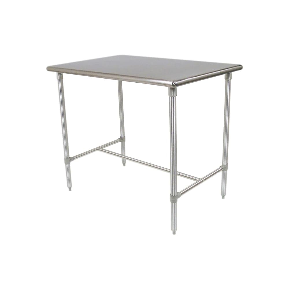 John Boos BBSS4830-40 48" 16 ga Work Table w/ Open Base & 300 Series Stainless Flat Top