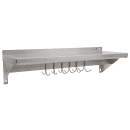 John Boos BHS1236PR Wall Shelf w/ Riser & 1 Bar Pot Rack, 36 x 12" thumbnail 2
