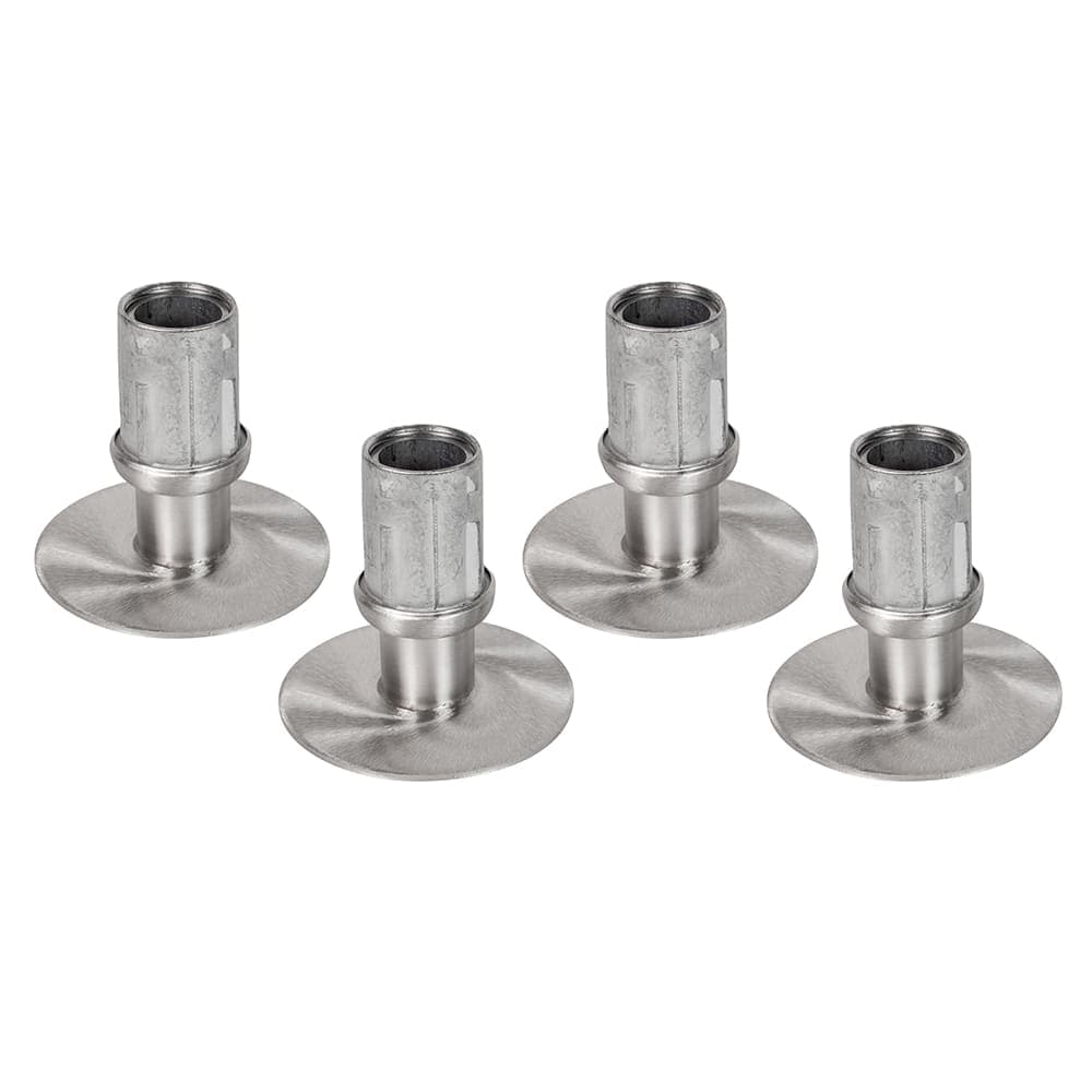 John Boos CAS05 Set of 4 Adjustable Flange Feet, Stainless