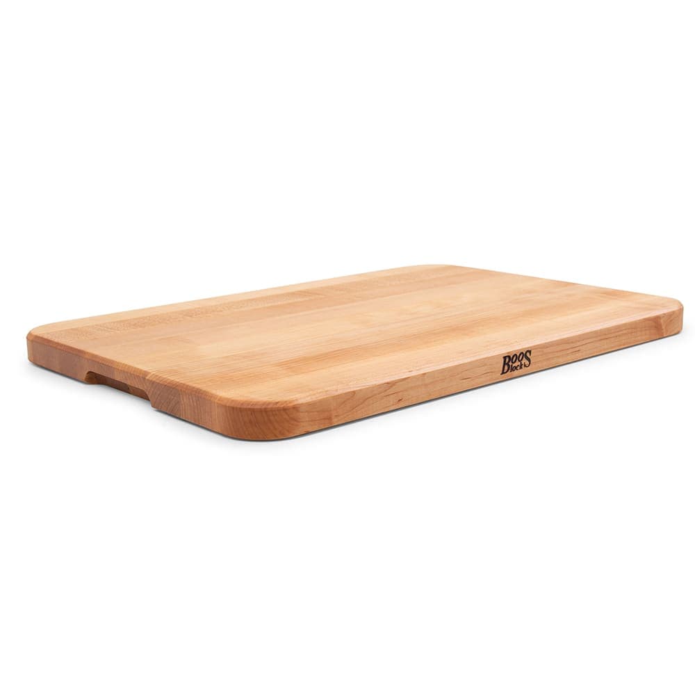 John Boos CB4C-M171201 Wood Cutting Board w/ Finger Grips - 17"W x 12"D x 1"H, Maple