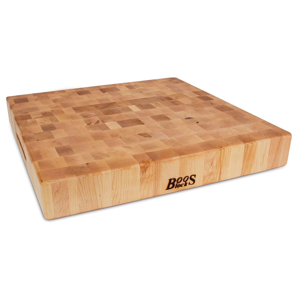 John Boos CCB1818-225 Chopping Block, 18x18x2 1/4", Hard Rock Maple, Reversible