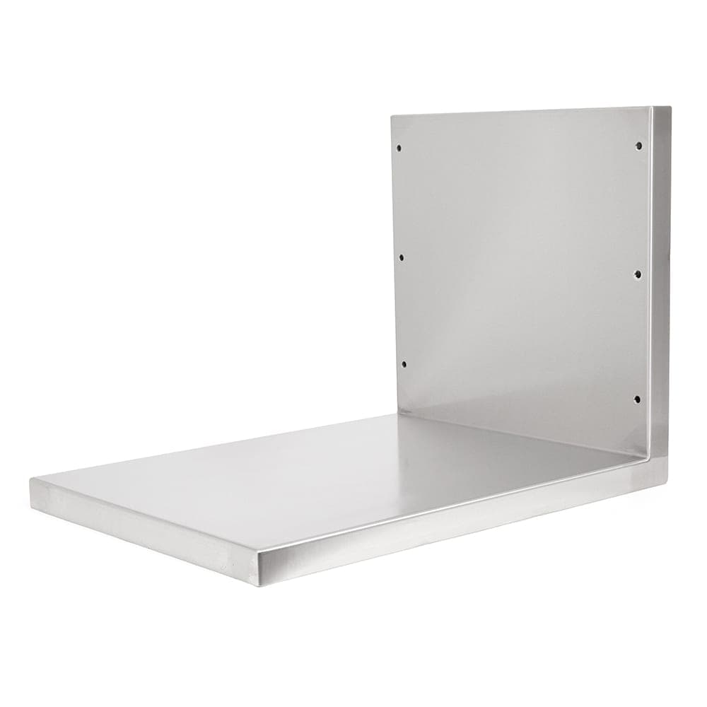 John Boos CGS-MS2026-X Solid Wall Mounted Microwave Shelf - 20"W x 26 9/16"D, Stainless Steel