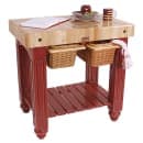 John Boos CU-GB3624 36" Gathering Block Table II, Hard Maple Top w/ Barn Red Base thumbnail 3