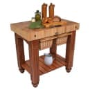 John Boos CU-GB3624 36" Gathering Block Table II, Hard Maple Top w/ Warm Cherry Stain Base thumbnail 2