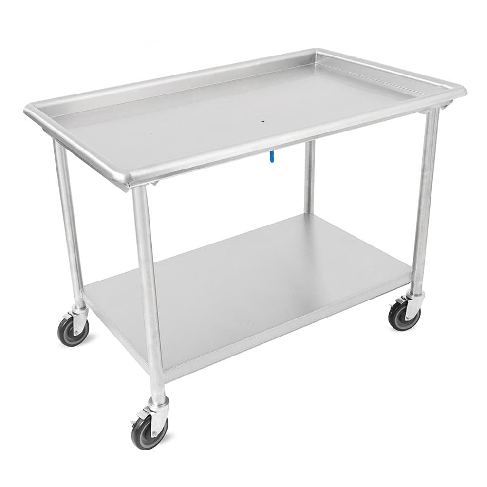 John Boos DST6-3049SSW-C-X 48 7/8" Mobile Sorting Table - 2 1/4" Raised Edge