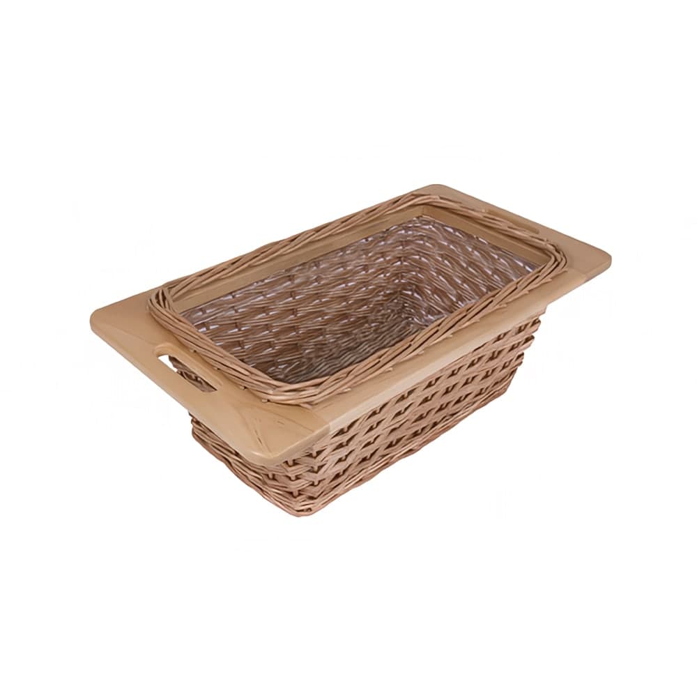 John Boos DWB8156 Wicker Basket for OC Series Tables, 21 1/2" x 11 1/4" x 7"