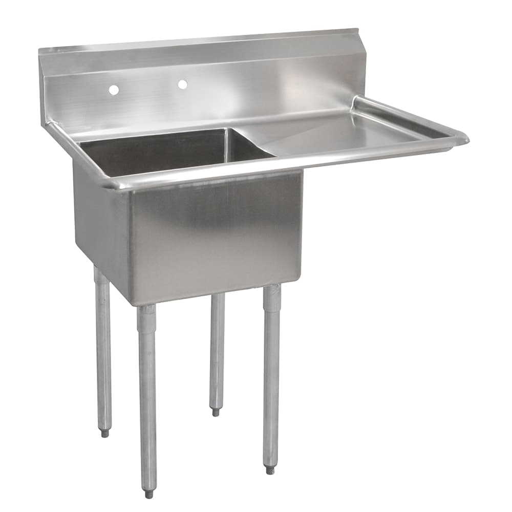 John Boos E1S8-1620-12R18 36 1/2" 1 Compartment Sink w/ 16"L x 20"W Bowl, 12" Deep