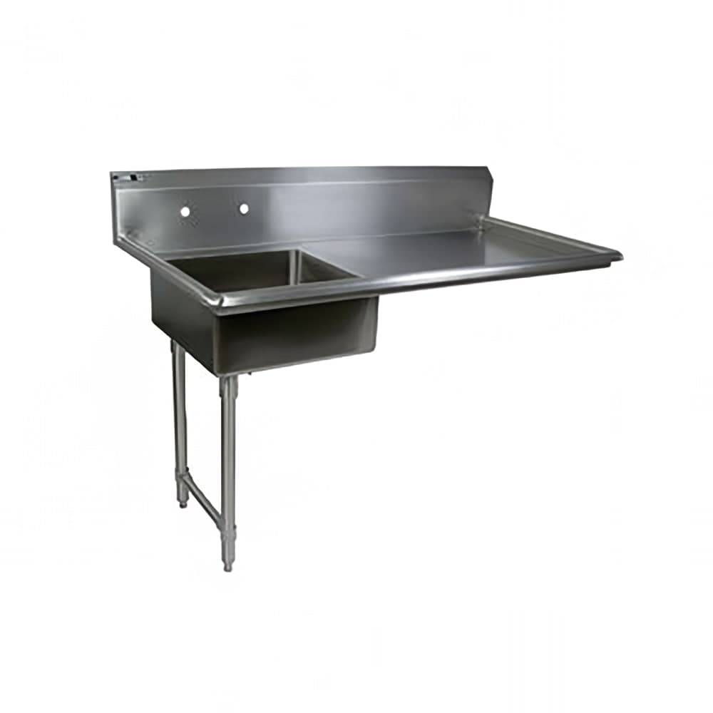 John Boos EDTS8-S30-50UCL 50" Undercounter Soiled Dishtable w/ 18 ga Stainless Legs, L to R