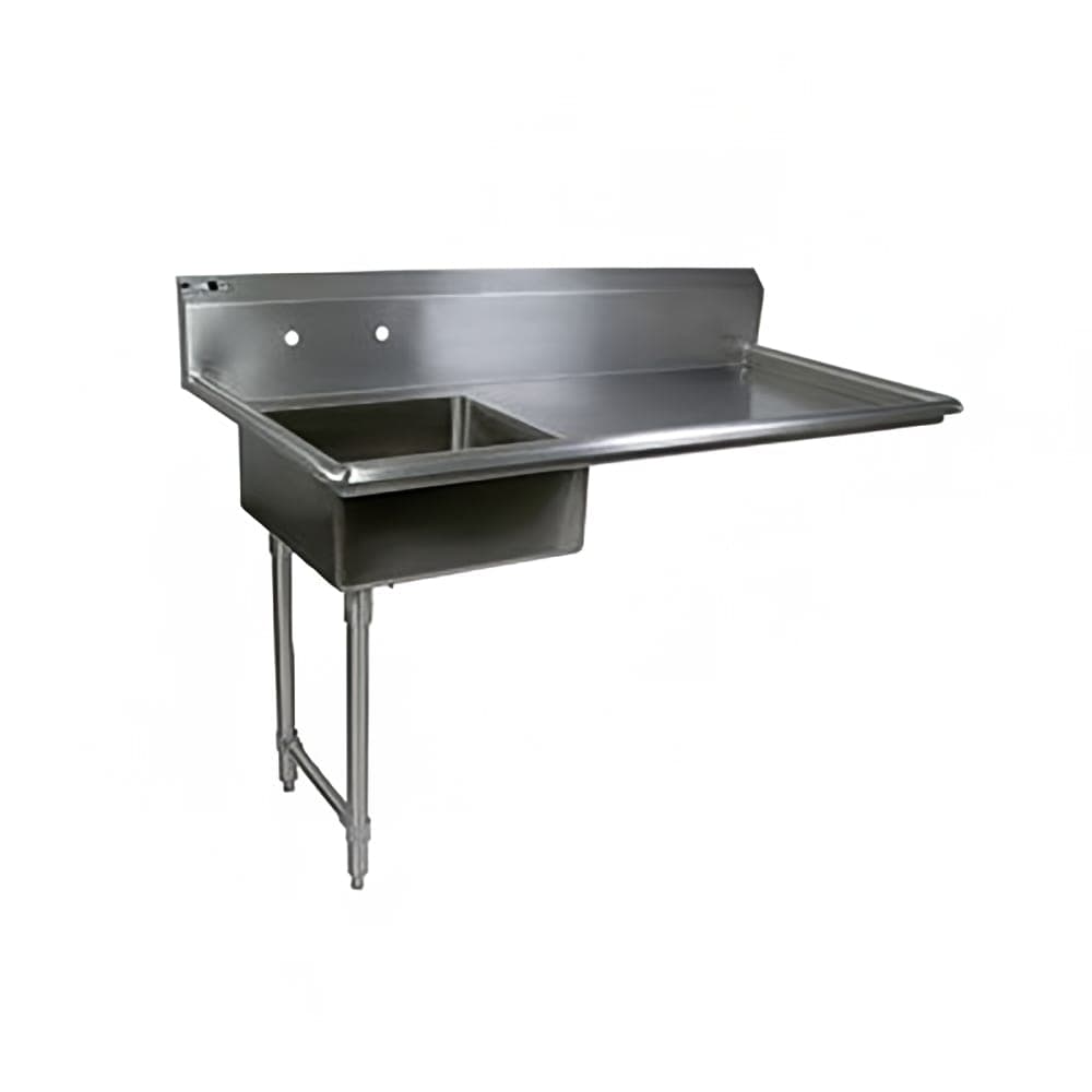 John Boos EDTS8-S30-60UCL 60" Undercounter Soiled Dishtable w/ 18 ga Stainless Legs, L to R