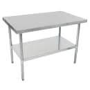 John Boos FBLG3618 36" 18 ga Work Table w/ Undershelf & 430 Series Stainless Flat Top thumbnail 2
