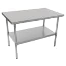 John Boos FBLS7224 72" 18 ga Work Table w/ Undershelf & 430 Series Stainless Flat Top thumbnail 2