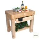 John Boos HMST36245 Homestead Block w/ Slatted Lower Shelf & Utensil Drawer, Alabaster Base thumbnail 2