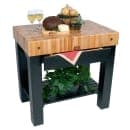 John Boos HMST36245 Homestead Block w/ Slatted Lower Shelf & Utensil Drawer, Black Base thumbnail 2