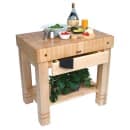 John Boos HMST36245 Homestead Block w/ Slatted Lower Shelf & Utensil Drawer, Maple Base thumbnail 2