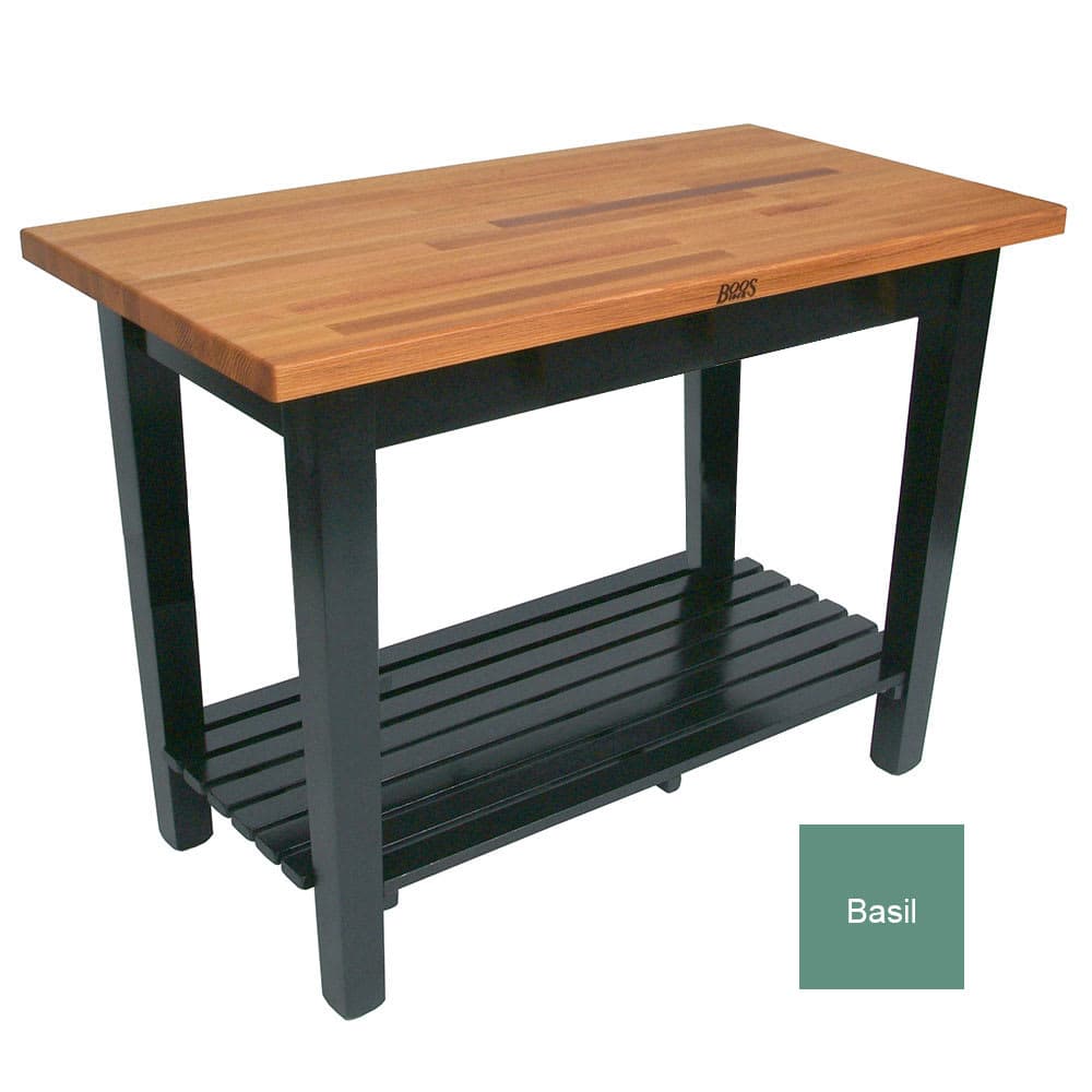 John Boos OC3625-S American Heritage Oak C Table, 1 Shelf, 36 x 25 x 35" H, Basil