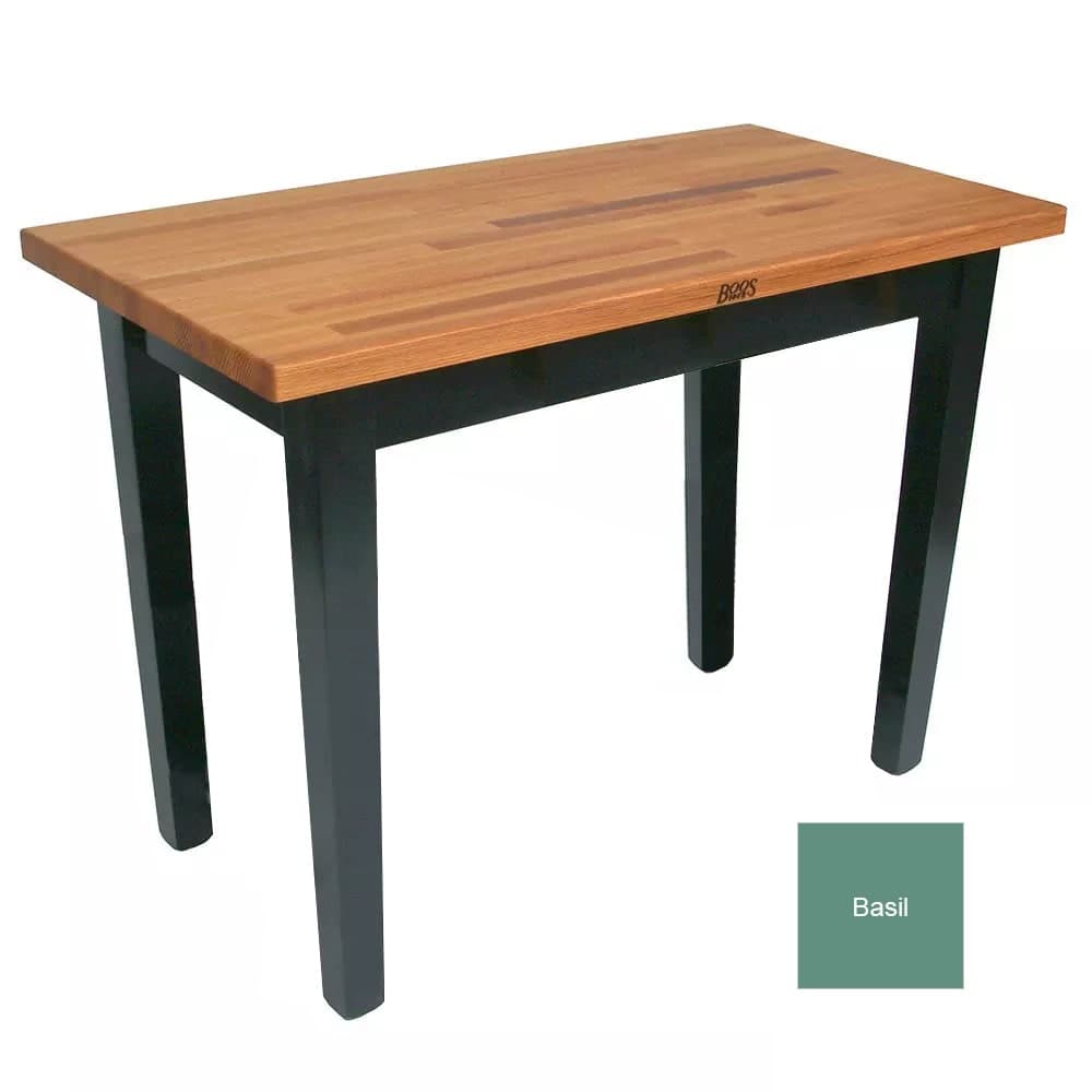 John Boos OC6025 American Heritage Oak C Table, 60 x 25 x 35" H, Basil