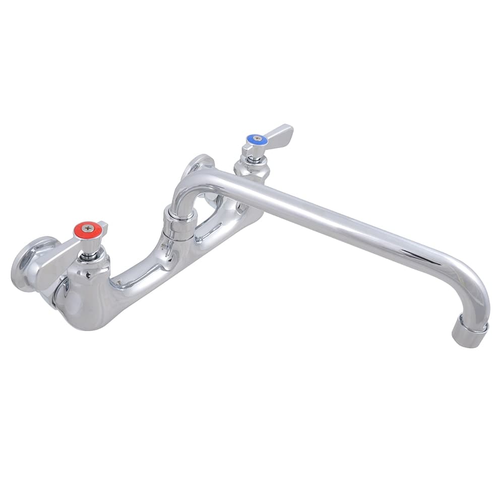 John Boos PBF-10-SLF Splash Mount Faucet - 10" Swing Spout, 8" Centers