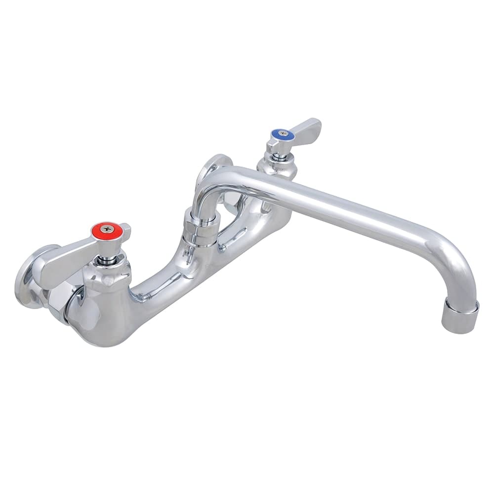 John Boos PBF-8-SLF Splash Mount Faucet - 8" Swing Spout, 8" Centers