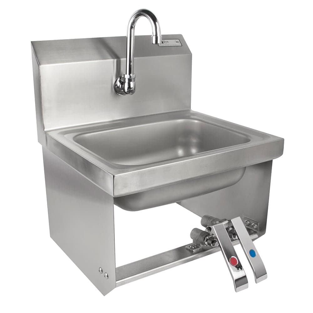 John Boos PBHS-W-KVMB-1 Wall Mount Touchless Hand Sink w/ Gooseneck Spout, 1 Hole, 14 x 10 x 5" Bowl