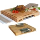 John Boos PM18180225-P-RK Gift Collection w/ 18x18x2 1/4" Cutting Board, Pan & Rocker Knife, Cream thumbnail 4