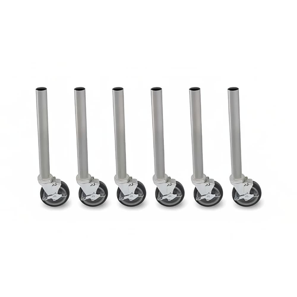 John Boos SLEG-34.75C-6 34 3/4" Legs w/ Locking Casters, Stainless Steel
