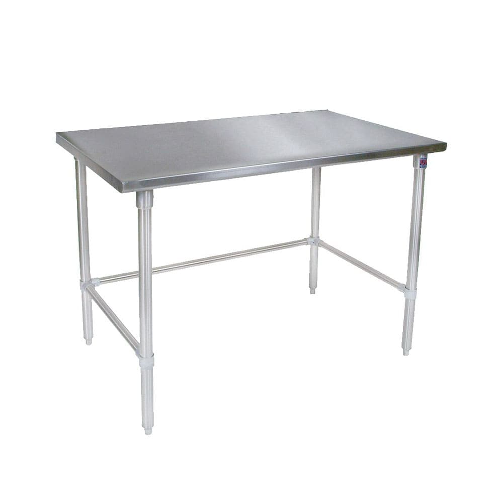 John Boos ST4-24108GBK 108" 14 ga Work Table w/ 300 Series Stainless Flat Top
