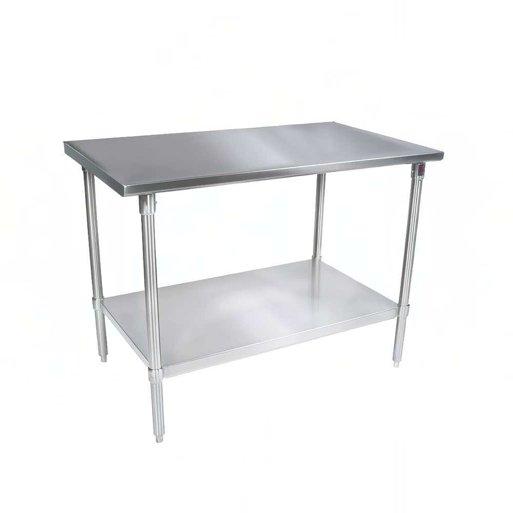 John Boos ST4-2436GSK 36" 14 ga Work Table w/ Undershelf & 300 Series Stainless Flat Top