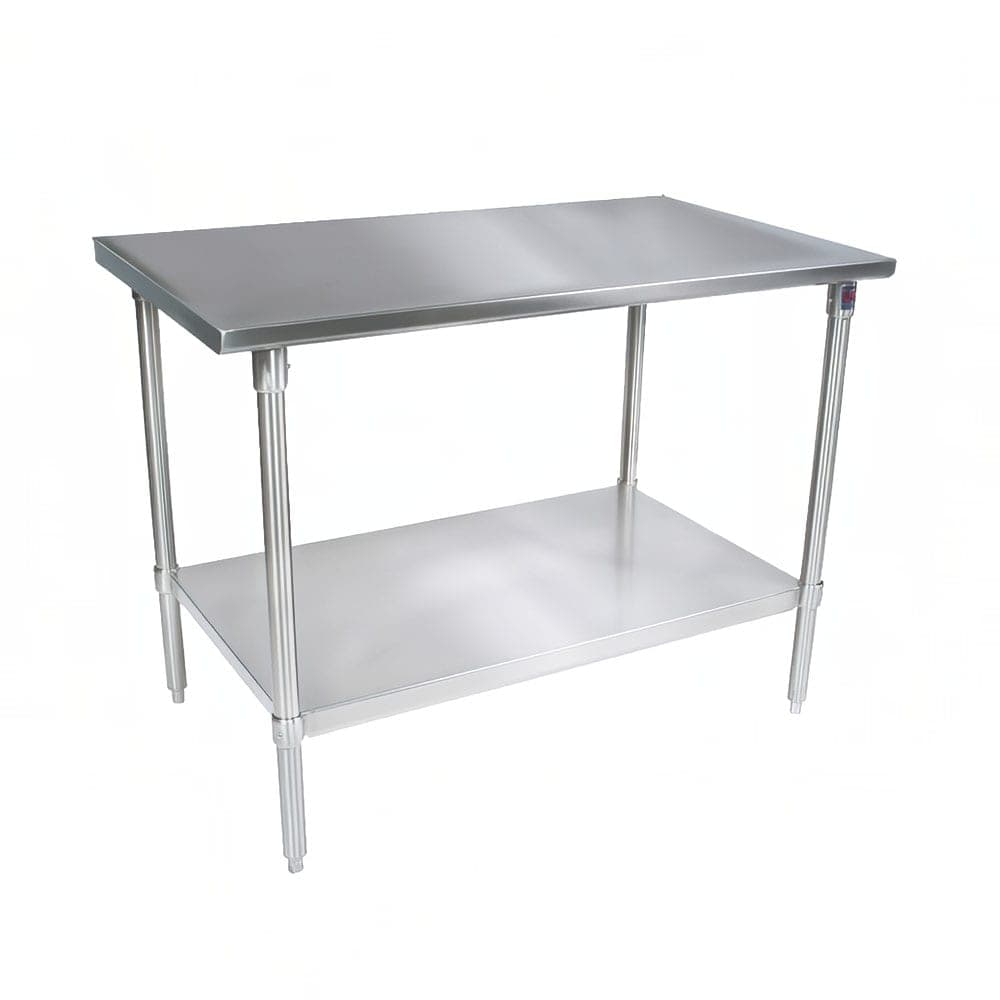 John Boos ST4-2436SSK 36" 14 ga Work Table w/ Undershelf & 300 Series Stainless Flat Top
