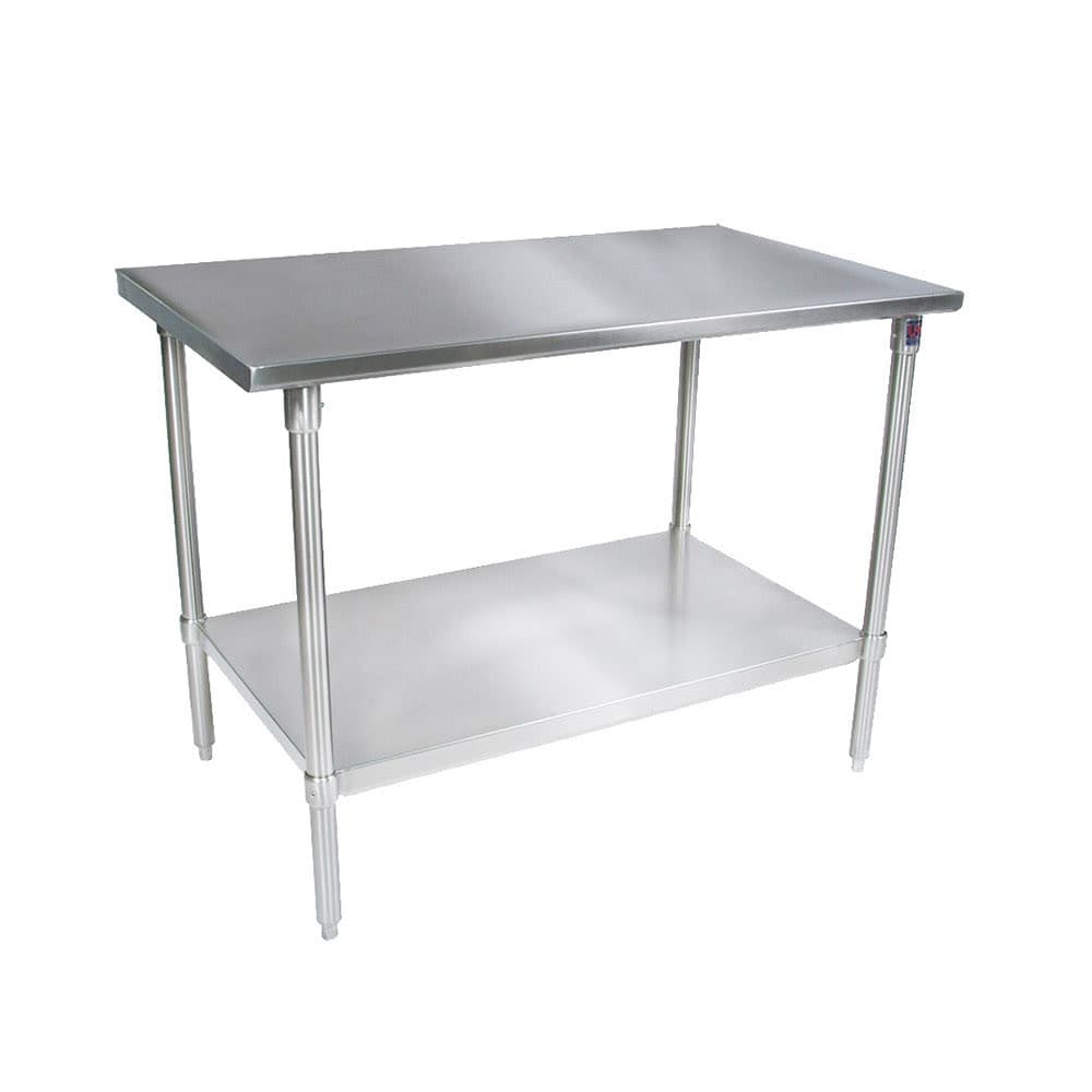 John Boos ST4-2460GSK 60" 14 ga Work Table w/ Undershelf & 300 Series Stainless Flat Top