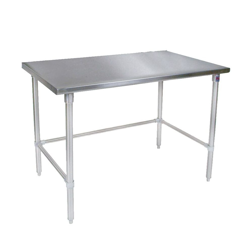 John Boos ST4-2472SBK 72" 14 ga Work Table w/ 300 Series Stainless Flat Top
