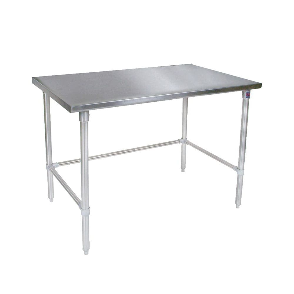 John Boos ST4-3060GBK 60" 14 ga Work Table w/ 300 Series Stainless Flat Top