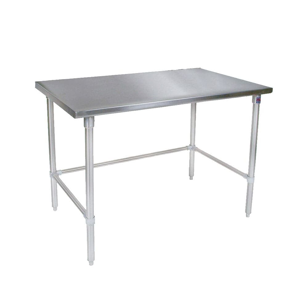John Boos ST4-3684GBK 84" 14 ga Work Table w/ 300 Series Stainless Flat Top