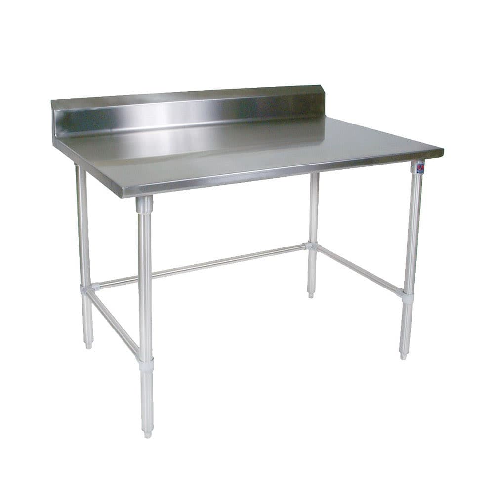 John Boos ST4R5-2448GBK 48" 14 ga Work Table w/ 300 Series Stainless Top, 5" Backsplash