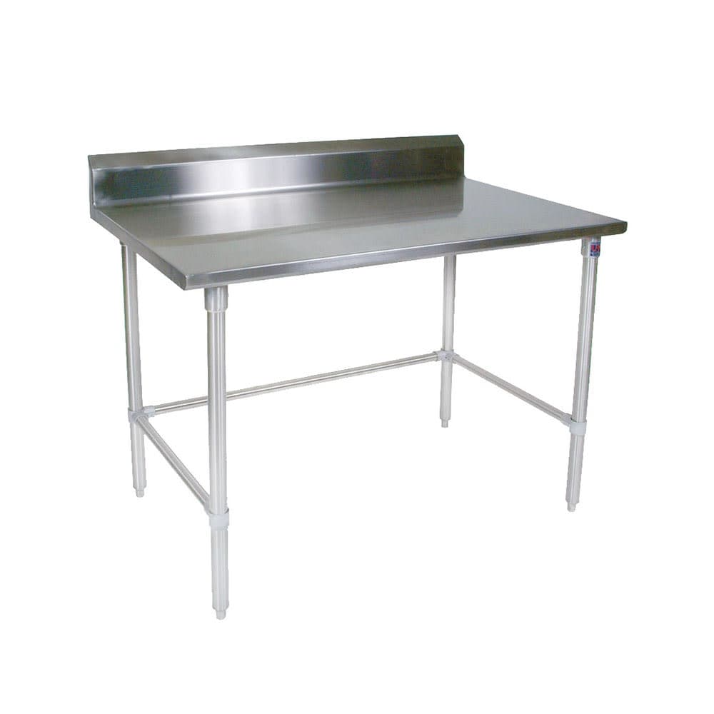 John Boos ST4R5-2460GBK 60" 14 ga Work Table w/ 300 Series Stainless Top, 5" Backsplash