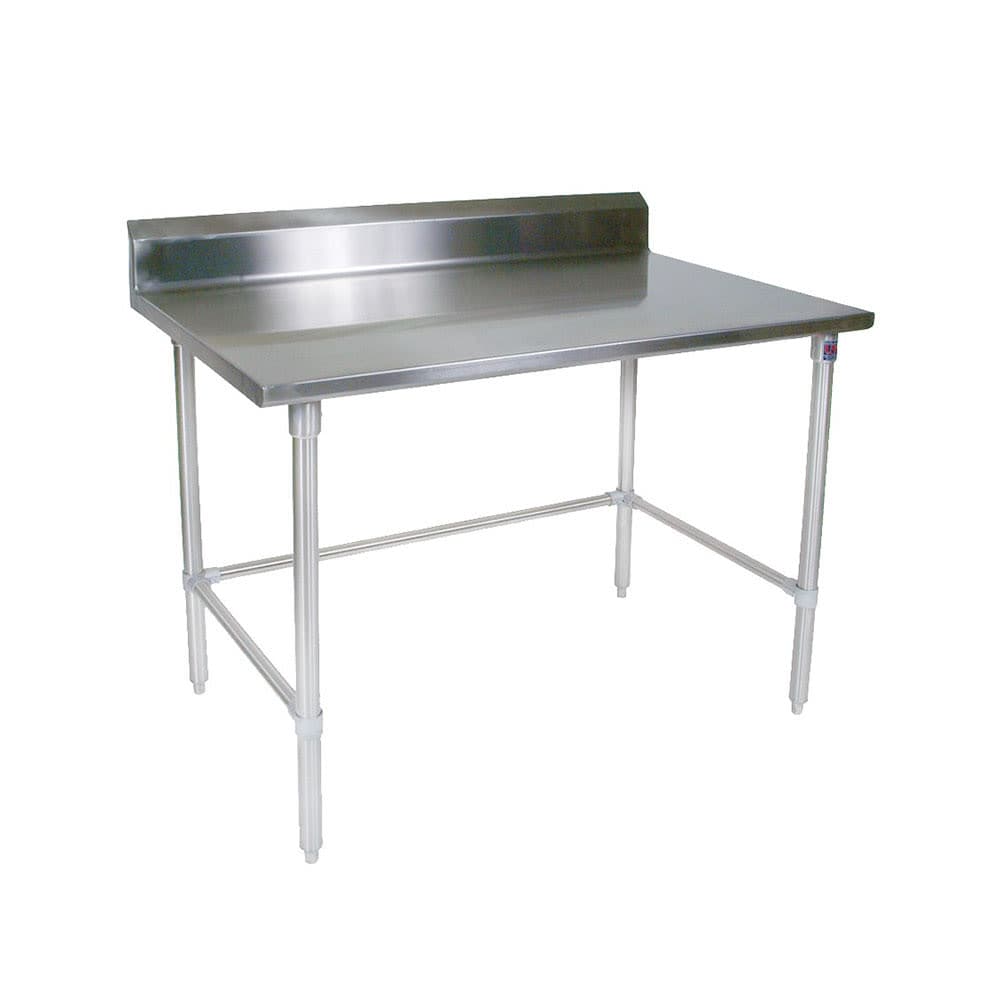 John Boos ST4R5-2472GBK 72" 14 ga Work Table w/ 300 Series Stainless Top, 5" Backsplash