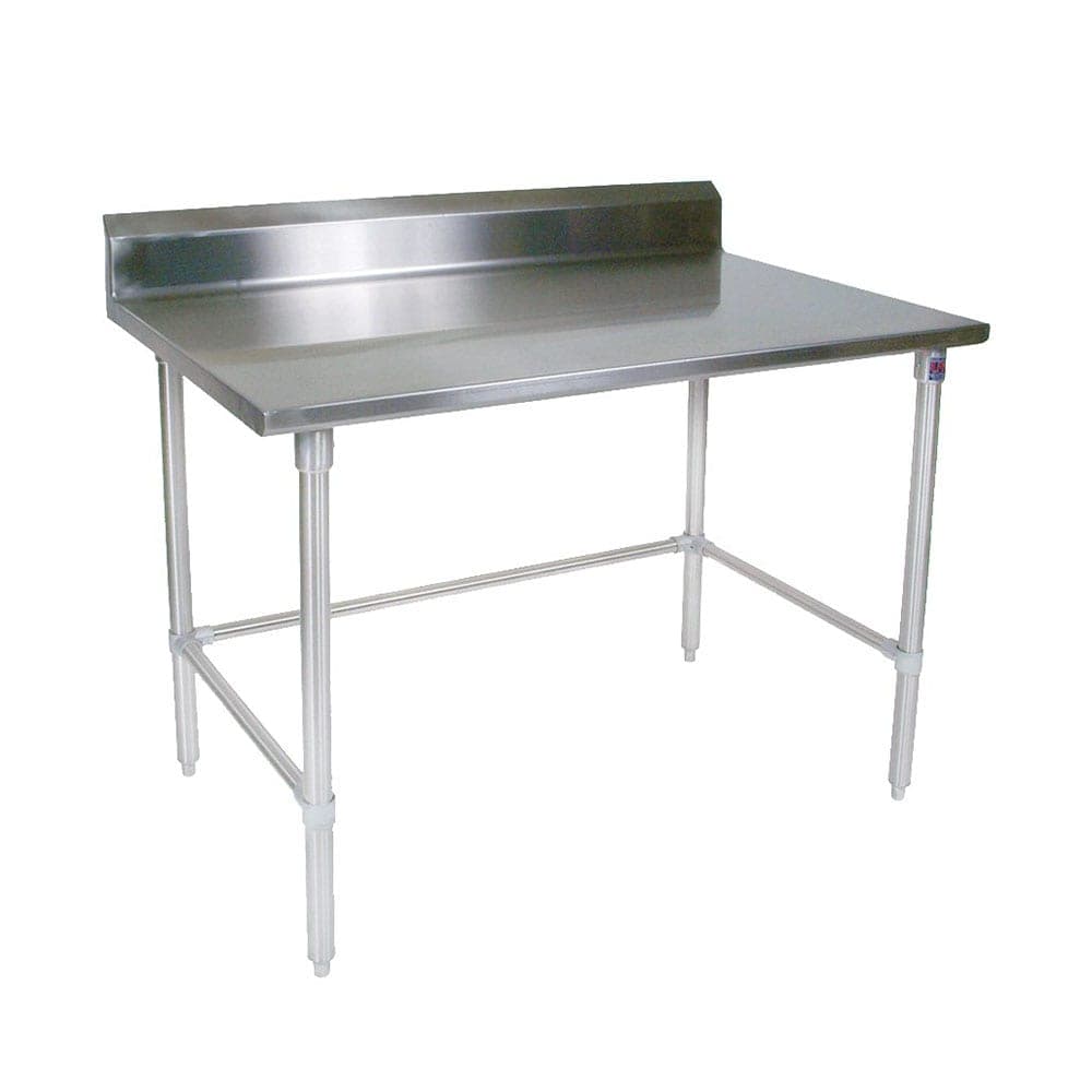 John Boos ST4R5-2472SBK 72" 14 ga Work Table w/ 300 Series Stainless Top, 5" Backsplash