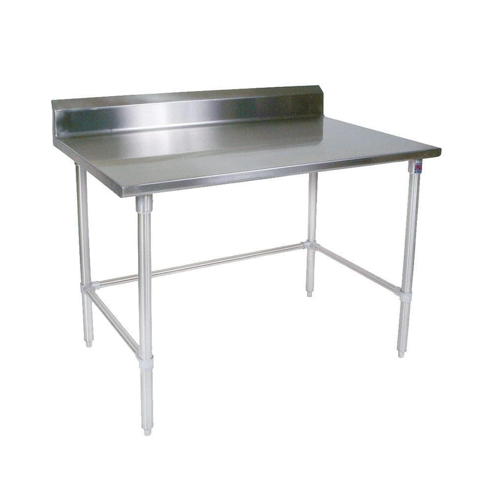 John Boos ST4R5-2496GBK 96" 14 ga Work Table w/ 300 Series Stainless Top, 5" Backsplash