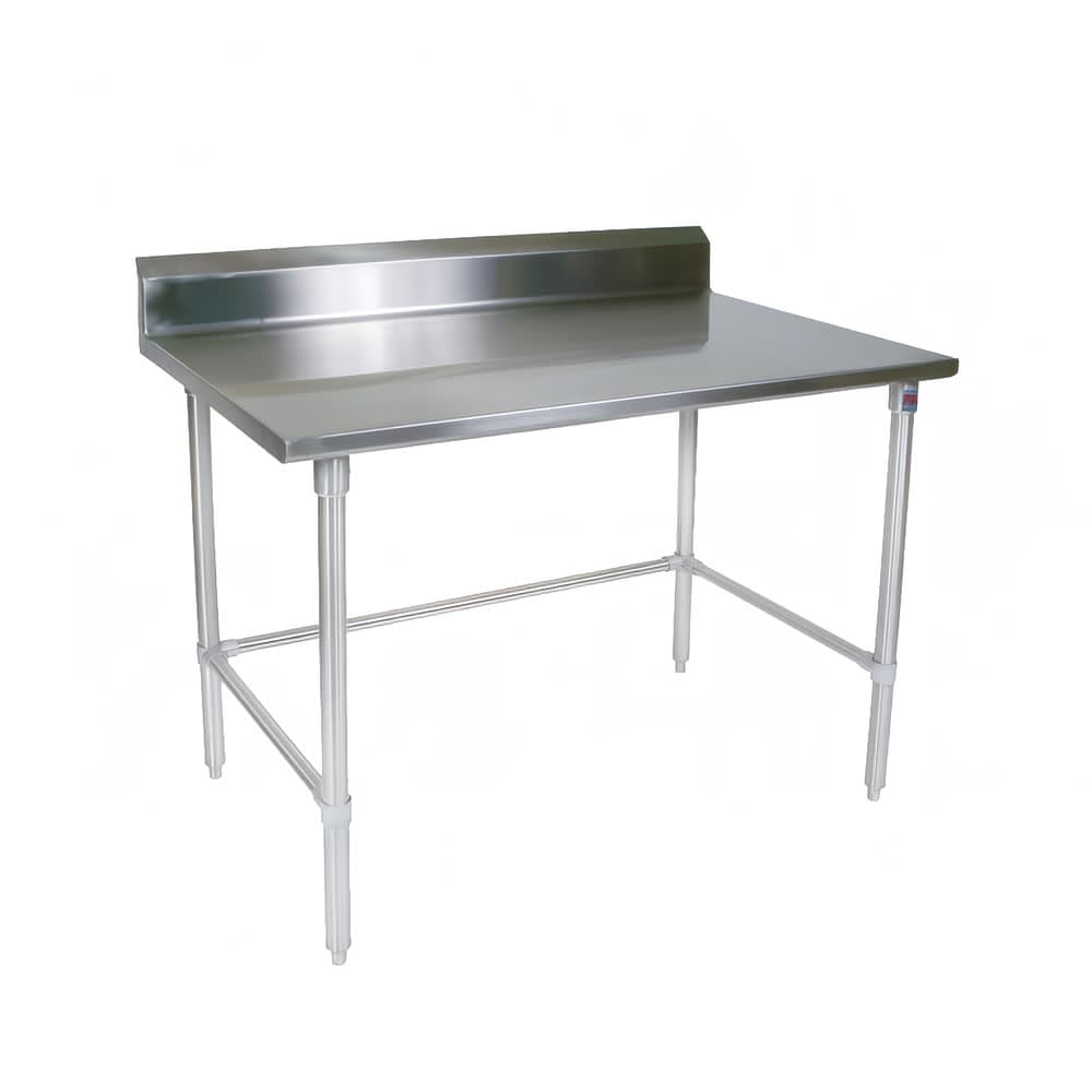 John Boos ST4R5-30120GBK 120" 14 ga Work Table w/ 300 Series Stainless Top, 5" Backsplash