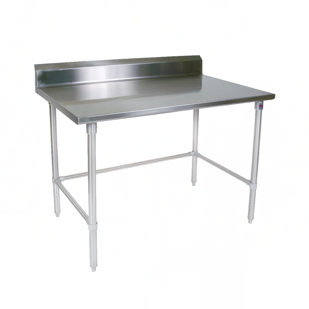 John Boos ST4R5-3036GBK 36" 14 ga Work Table w/ 300 Series Stainless Top, 5" Backsplash