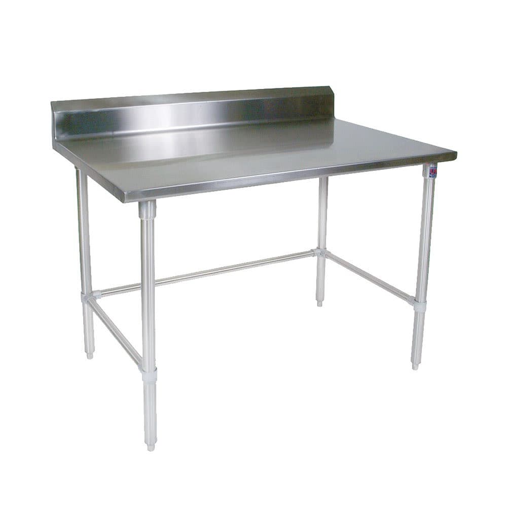 John Boos ST4R5-3048GBK 48" 14 ga Work Table w/ 300 Series Stainless Top, 5" Backsplash