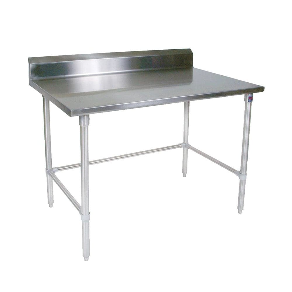 John Boos ST4R5-3084GBK 84" 14 ga Work Table w/ 300 Series Stainless Top, 5" Backsplash